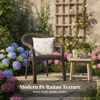 Weather-Resistant Woven Dining Stool Sturdy Frame Patio Chair Modern design outdoordoor Seating Quick-Drying for Cafe Owners, Homeowners, Adults, Balcony, Courtyard, Backyard, waterside