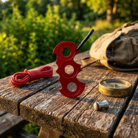 Carabiner Clip Wing-Shaped-Shaped Cue Holder Textured 3-Hole Cue Holder Red