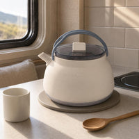 Portable Camping Kettle Transparent Lid Foldable Kettle Embossed Markings Portable Camping Pot