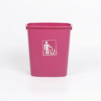 Thickened Body Plastic Trash Can Rounded Corners Plastic Trash Bin