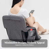 Lumbar Support Adjustable Floor Lounger Comfortable Cushioning Adjustable Lounger with Armrests Padded Cushion Lazy Sofa Foldable Design for New Mothers, Pregnant Women, Nursing, Tatami Room, Bedroom, Watching TV