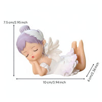 Graceful Poses Cartoon Ballerina Doll Elegant Form Ballerina Figurine Detailed Sculpture Angel Girl Figurine Crack Resistant for Girls, Women, Desk, Bedroom