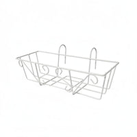 Rustresistant Railing Planter Basket Space-Saving Balcony Rack sturdyDuty Plant Display for Gardeners, Homeowners, Apartment Dwellers, Outdoor, Patio, Fence, window frame