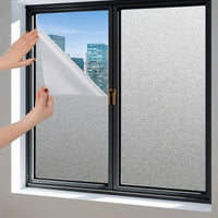 Window Film Privacy for Home Office, Frosted Geometric PET Material, Bathroom Window Stickers, Modern Minimalist Window Frosting Film 150cm Width