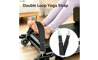Wide Double-Loop Stretching Strap Woven Stretching Strap with Metal Clips Comfortable Versatile for Yogis