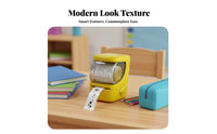 Bluetooth Connectivity Mini Thermal Labeler Pocket-Sized Capsule Toy design Labeler Waterresistant Labels Label printer App-Controlled for Students, Crafters, Home Organizers, notebookinging, School, Kitchen, Pantry