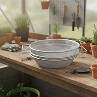 3 Pieces Garden Sifter with Handles Round Soil Sieve with Handle Ergonomic Sifting Screen for Gardeners, Raised Beds