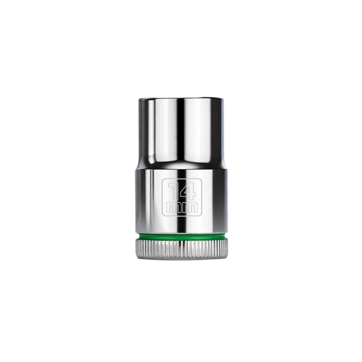 Heavy-Duty Hex Socket with Green Band Compact Socket with Knurled Grip for Workshop