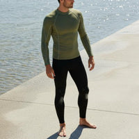 UPF 50+ Sun safeguard.5mm Neoprene Aquatic Shirt High Elasticity Men's Thermal Swim Shirt Quick-Drying Rash Guard Chlorine Resistant for Paddleboarding