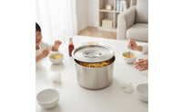 Round Pot Lid with Handle Shallow Dome Stainless Steel Lid Long-Lasting Pan Lid Replacement for Home Cooks