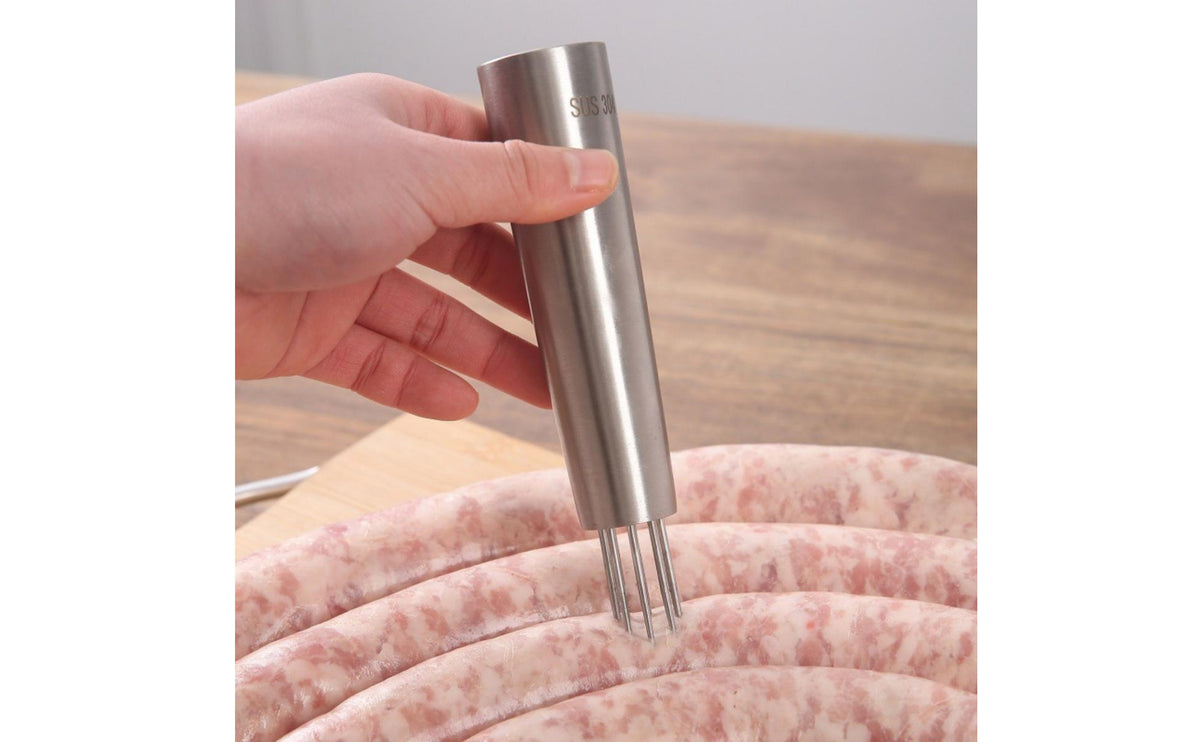 Meat Casing Pricker Stainless Steel Meat Pricker Rust-Resistant Air Release Tool for Home Cooks, Meat Prep