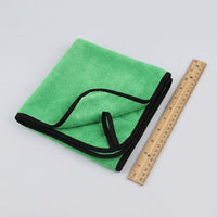 Thick Car Drying Towel with Lint Cleaning Cloth, Double Sided Coral Fleece Car Drying Towel for Detailing, 40x40cm High Absorbency Scratch Resistant