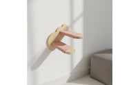 Wooden Pet Climbing Ladder Solid Wood Construction Sisal Cat Climbing Ladder Space-Saving Design Sisal Rope Scratching Steps for Bunnies, Glass Window