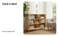 Japanese design Lowsilhouette lattice shelving unit liberatedstanding Design Open Cube Shelving Unit adaptable Combination Display Shelf Easy Assembly for Book Lovers, Students, Homeowners, Living Room, Home Office, Bedroom