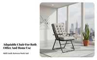 Folding Recliner Chair Foldable Design Adjustable Rest Chair Ergonomic Support for Office Workers, Students, Bedroom, Living Room, Balcony