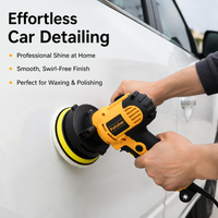 Yellow Variable Speed Corded Electric Car Polisher for Detailing & Home Garage