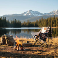 Lightweight Folding Moon Chair Easy to Set up Outdoor Seating for Camping, Bbq