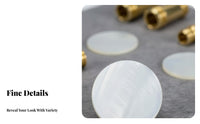 3 Pieces Multiple Materials Available Mother-of-Pearl Shell Trumpet Key Button Hand Polished Mother-of-Pearl Shell Valve Cap Natural