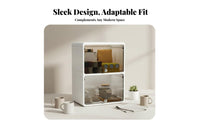 Cup Display Box with Drawers Compact Size Desktop Storage Cabinet for Tea Lovers