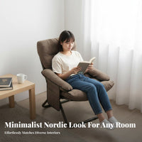 Back Support Foldable Padded Recliner Space-Saving Adjustable Backrest Cushion Lightweight Floor Chair Breathable for Young Adults, Meditators, Bedroom, Dorm Room, Reading Nook, Home Office