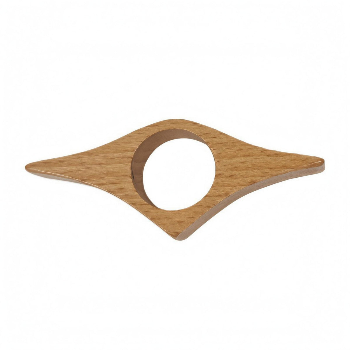 Rounded Edges Finger Loop Page Holder Smooth Finish Wooden Book Page Holder Sturdy Wooden Reading Aid