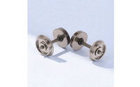 2 Pieces HO Scale Model Train Wheels with Metal Axle Precision Model Railway Wheel with Axle Replacement Wheelsets Spare for Hobbyists