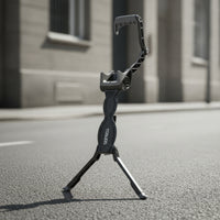Aluminum Alloy Double-Leg Kickstand Adjustable Height Foldable Bike Kickstand Non-Slip Kick Stand Stable for Commuters, Commuting, Touring