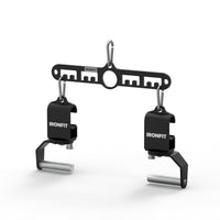 Cable Machine Attachment Kit Non-Slip Rotating Handles with Pull-Back Plate Heavy-Duty Cable Machine Handle for Fitness Enthusiasts, Lat Pulldown