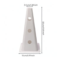 Plastic Training Cone 30 Cm Cone with Side Openings Sports Cones Multipurpose Practice Cones Tapered for Coaches