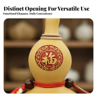 Feng Shui Prosperity Round Gourd Openable Gourd Ornament Auspicious Gourd Charm for Doorway, Home, Office