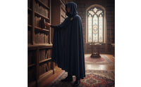 Long Hooded Cloak Asymmetrical Cloak with Hood Draped Cape with Hood Textured for Cosplayers, Actors, Cosplay, Halloween, Theater, Photoshoots