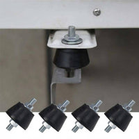 4 Pieces Air Conditioner Shock Absorbers Noise Reducing Rubber Vibration Isolators Rust-Resistant Screws Cooling Unit Anti-Vibration Feet