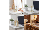 Compact Desktop Storage Holder with Metal Frame Elegant Makeup Brush Holder Space Saving Makeup Brush Organizer Modern for Dressing Table