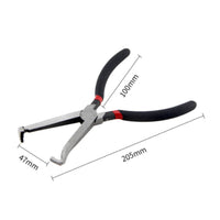 Heat-Treated Automotive Cutting Plier Forged Serrated Cutting Plier Curved Handles Long Reach Wire Snips for Auto Repair, Small-Space Work