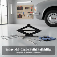 Labor-Saving Ratchet Lifting Device Stable Wide Base Lifting Device Non-Slip Saddle for Roadside Emergency, Garage