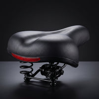 Bike Saddle with Spring Shock Absorbing Padded Bike Seat Bike Seat with Reflector Soft Wear-Resistant for Commuters