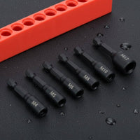 6 Pieces 1/4 hexagonal Shank Shank Socket Alloy Steel Machine Holder Heavy Duty Tool Accessory for Machinists