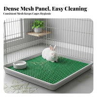 gnawResistant Slatted Footrest mat Easy to Clean Hutch Liner Non-Slip Surface enclosure Floor Mat cleanable Reusable for Small pet Owners, Playpens