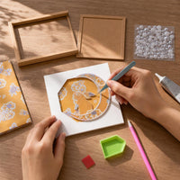 DIY Song Brocade Pearl Painting Kit with Frame, Chinese Style Craft for Events & Gifts