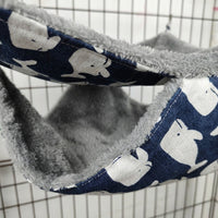 Double Layer Small Animal Hammocks for Cage, 35cm Square Rat Hammock, Thermal Cartoon Hanging Bed for Ferret, Chinchilla and Sugar Glider
