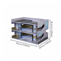 1:64 Scale Parking Garage Model  Realistic Details Japanese Parking Building Model USB Powered  Car Display Case for Desk