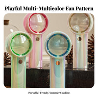 Portable Handheld Mini Fan Compact Size USB Rechargeable Fan Adjustable Speed Settings Lanyard Friendly for Students, Dormitory, Travel, Office, Outdoor