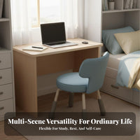 Space-Saving Armless rotating Chair Padded pad Armless Upholstered Caster Chair Ergonomic spinerest Rolling Seat Support for Students, Women, Adults, Dormitory, Study Room, Small Spaces, Vanity Table