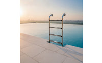 Stainless Steel Pool Ladder Resistant Pool Ladder with Handrails Polished for Swimming Club