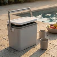 Portable Cooler Top Carry Handle Insulated Container Rectangular Portable Cooler for Picnic, Travel
