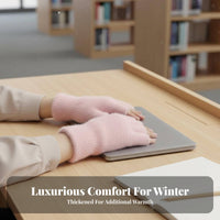 Luxurious Flip-over Gloves Warm Flip-over Mittens Transformable Mittens Thickened Transformable Fingerless Gloves Soft &