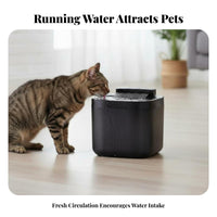 Large Capacity Automatic Pet Water Fountain Multi-Stage Filtration Automatic Cat Water Fountain Food-Grade Material Circulating Pet Waterer Waterfall Design for Cats, Dogs
