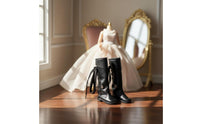 Black Lace-up Doll Boots Handmade 1/3 BJD Doll Boots PU Material