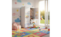 Large Capacity Baby Clothes Armoire Long-Lasting Kids Wardrobe Closet Heavy Duty Children's Clothes Organizer Formaldehyde-Safe for Babies, Toddlers, Nursery, Playroom, Bedroom
