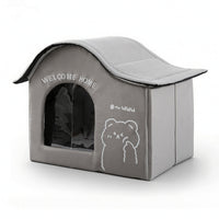 Textile Pet Shelter Padded Pet Cooling House Dog Kennel Indoor for Cats, Living Room, Bedroom